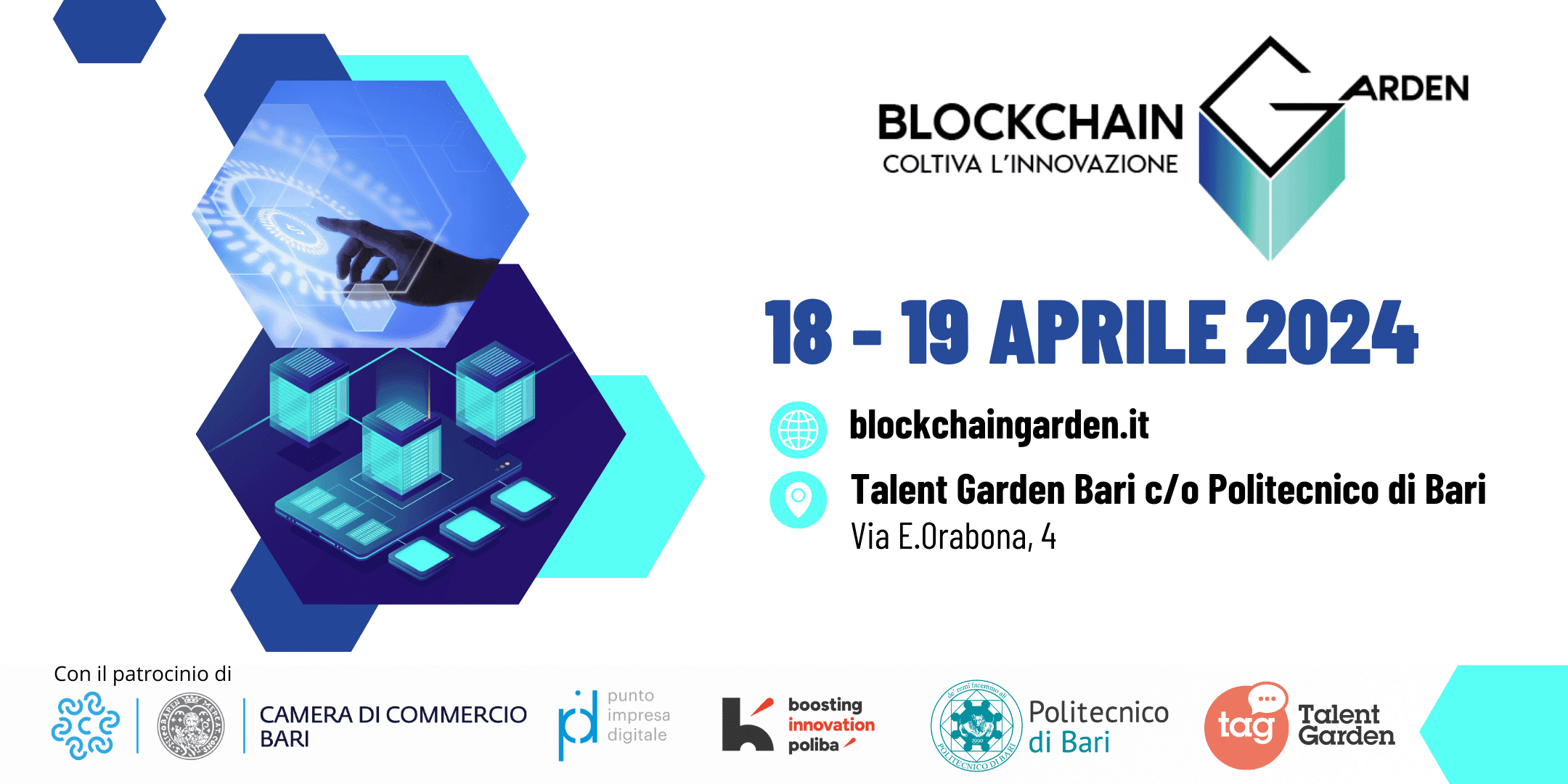 Bari 18 e 19 aprile 2024 - Blockchain Garden 2024 arriva alla seconda edizione Bari 18 e 19 aprile 2024 - Blockchain Garden 2024 arriva alla seconda edizione