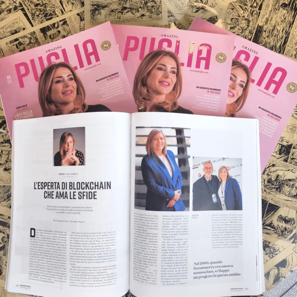 amazing puglia luigia gabriele izz2izz rocco baccelliere Amazing Puglia Luigia Gabriele esperta di blockchain