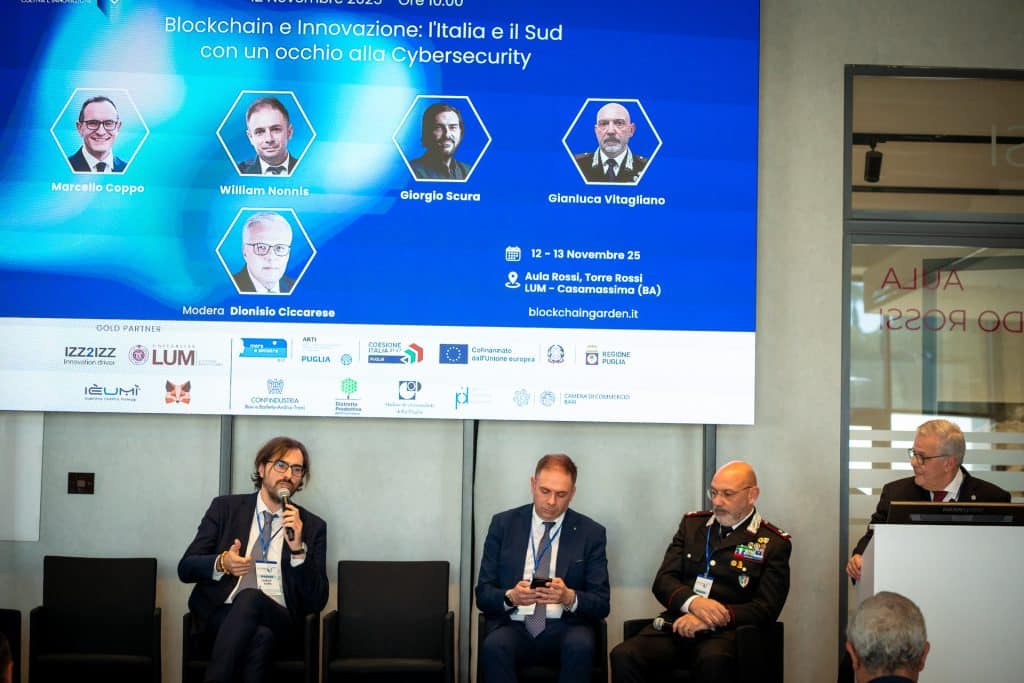 blockchain garden 12 novembre lum casamassima izz2izz ieumi william nonnis marcello coppo giorgio scura