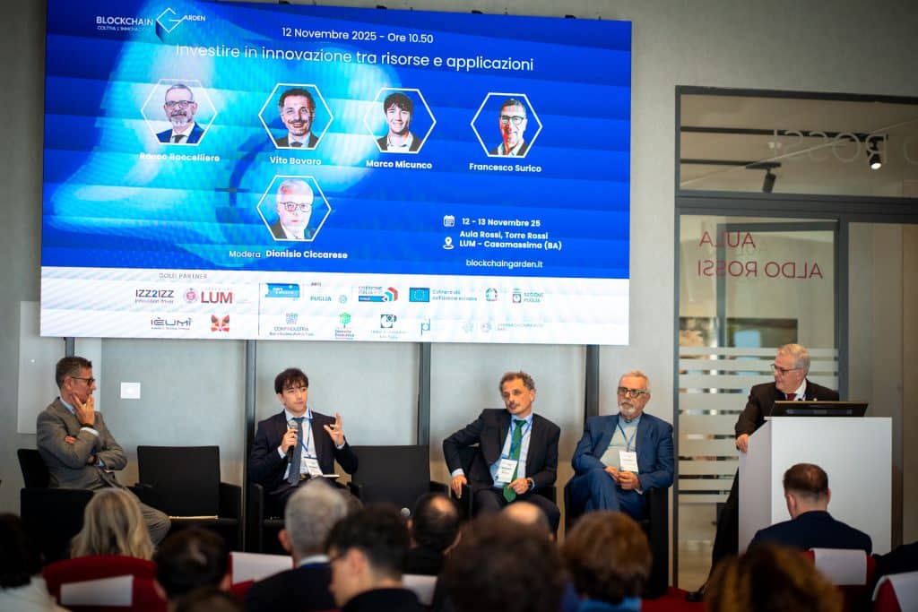 blockchain garden lum casamassima izz2izz regione puglia barile micunco surico innovapuglia