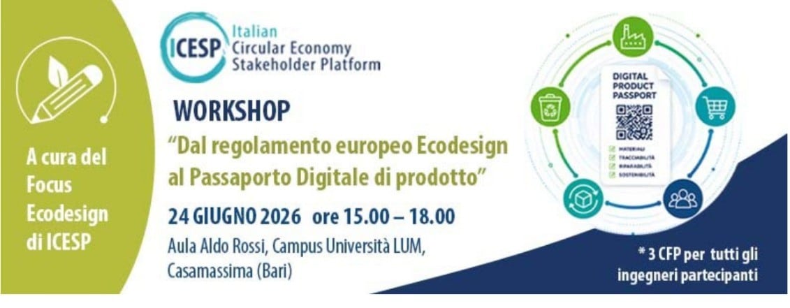 Ecodesign e Passaporto digitale di prodotto: workshop ICESP alla LUM