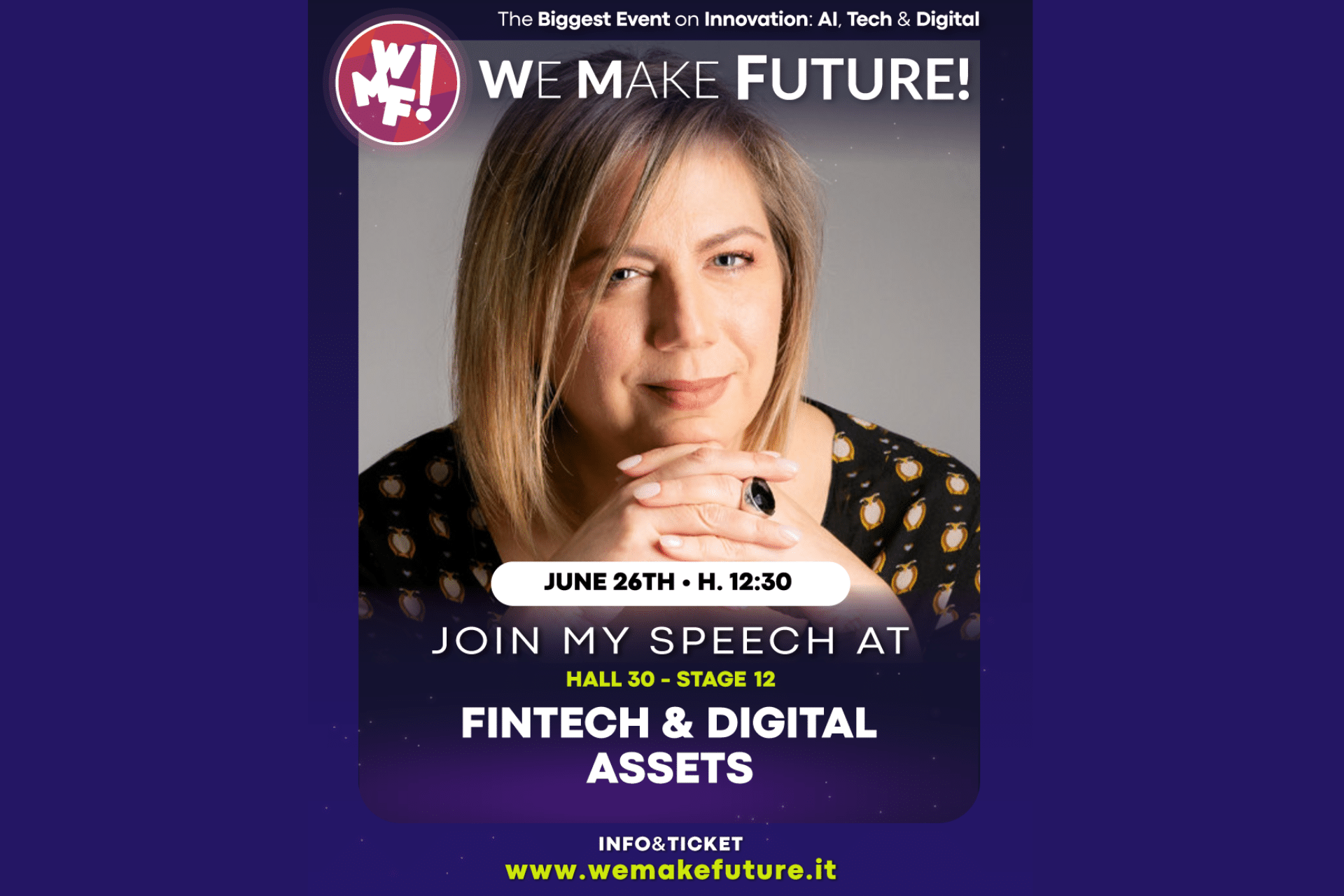 WMF 2026: Luigia Gabriele nel Fintech & Digital Assets stage
